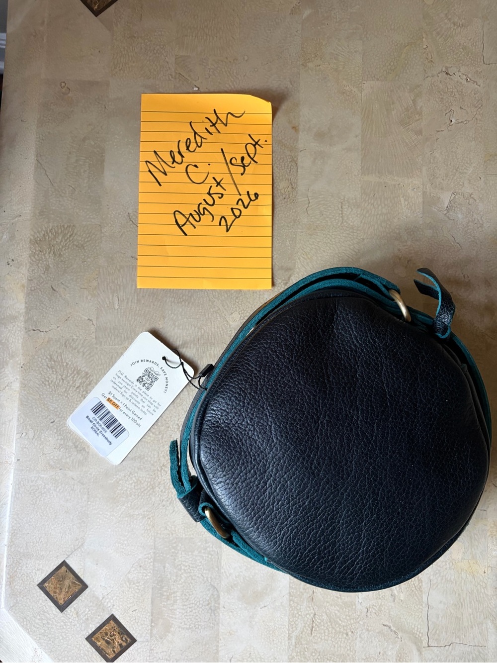 Portland Leather Small Circle Crossbody in Boreal - Picture 2 of 4